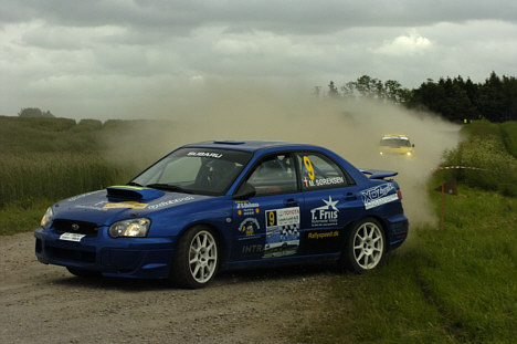Michael Broberg Sørensen håber på at få sin Subaru Impreza til at se lige så flot ud som her, når Tvilum-Scanbirk Rally Show køres.